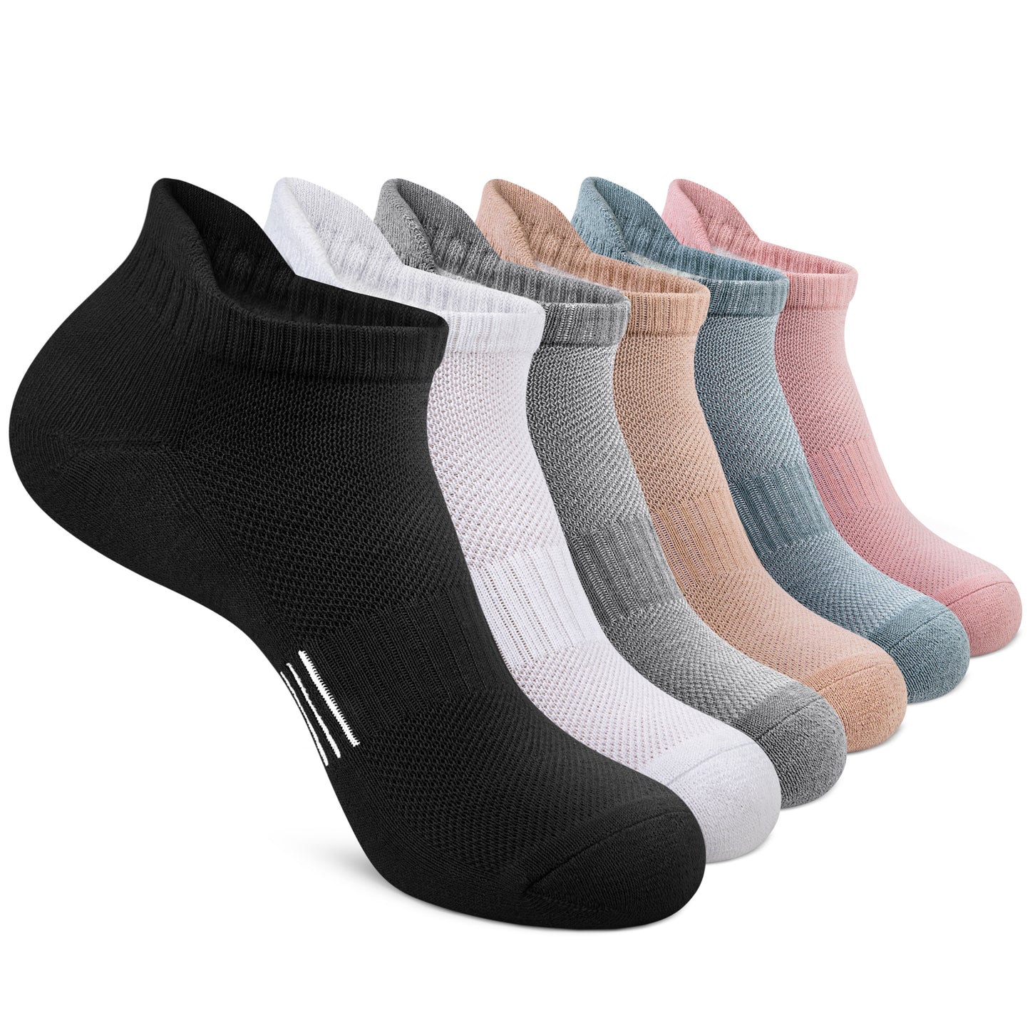 Loritta Running Ankle Socks for Women Athletic Cushioned 6 Pairs Workout No Show Socks Women