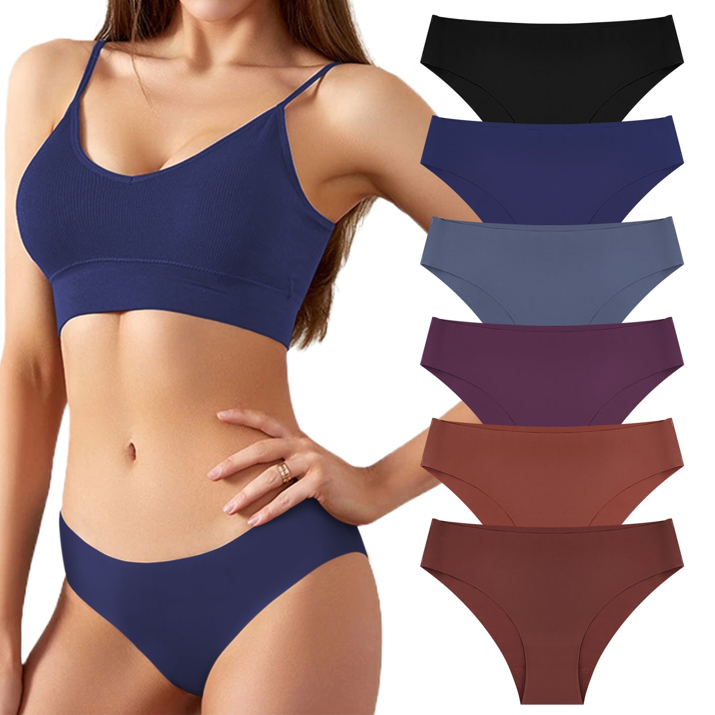 Loritta 12 Pcs Womens Seamless Underwear Sexy Stretch Panties Low High Hipster Ladies Soft