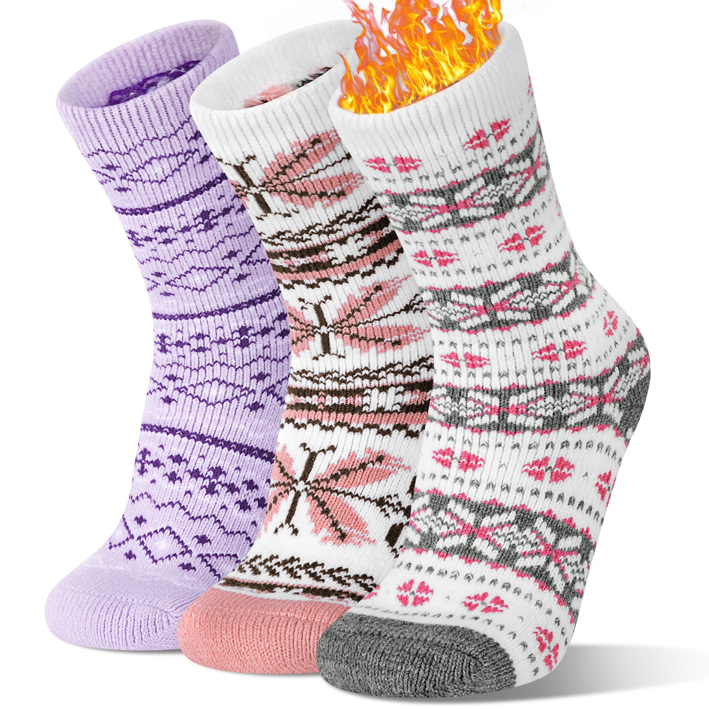 Loritta Thermal Socks for Men Winter Warm Heated Socks for Cold Weather