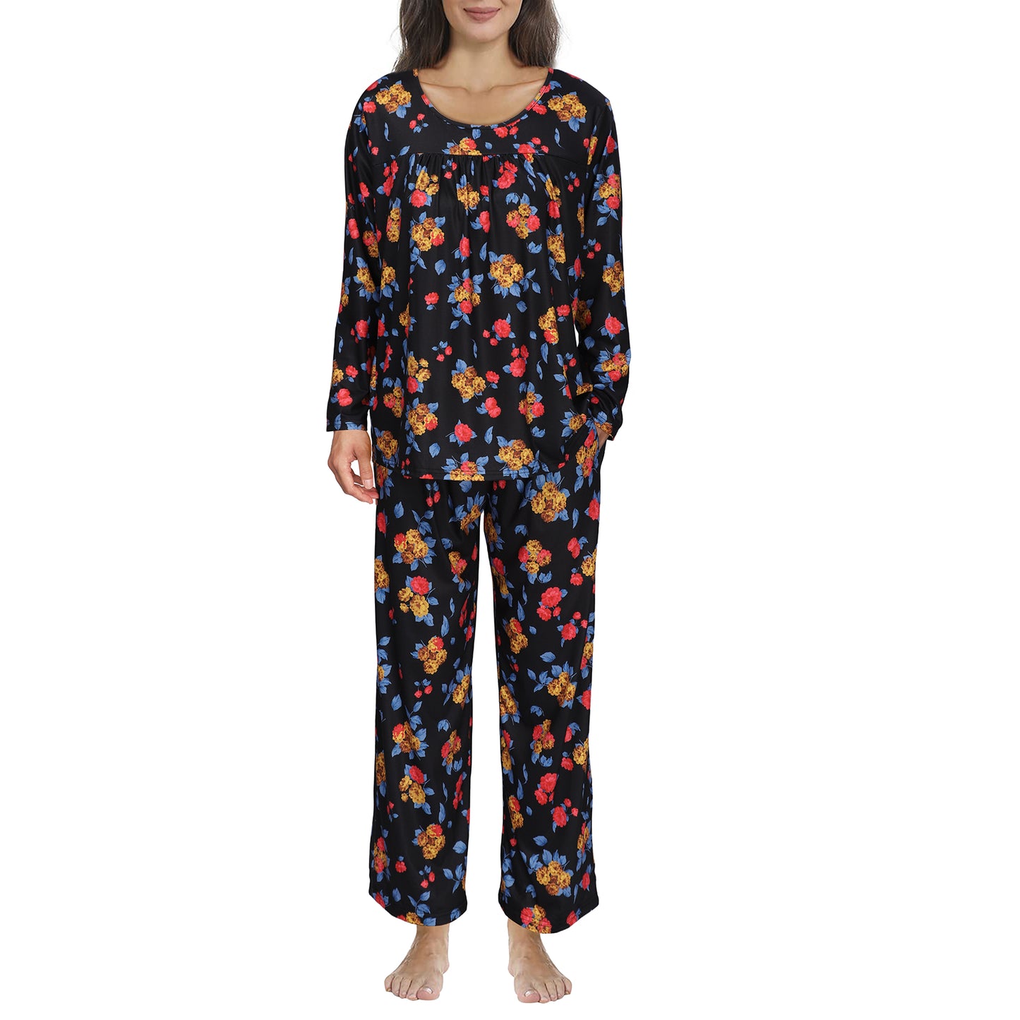 Loritta Womens Pajama Sets 2 Piece Loungewear Long Sleeve Shirts and Pants Pjs Sleepwear with Pockets