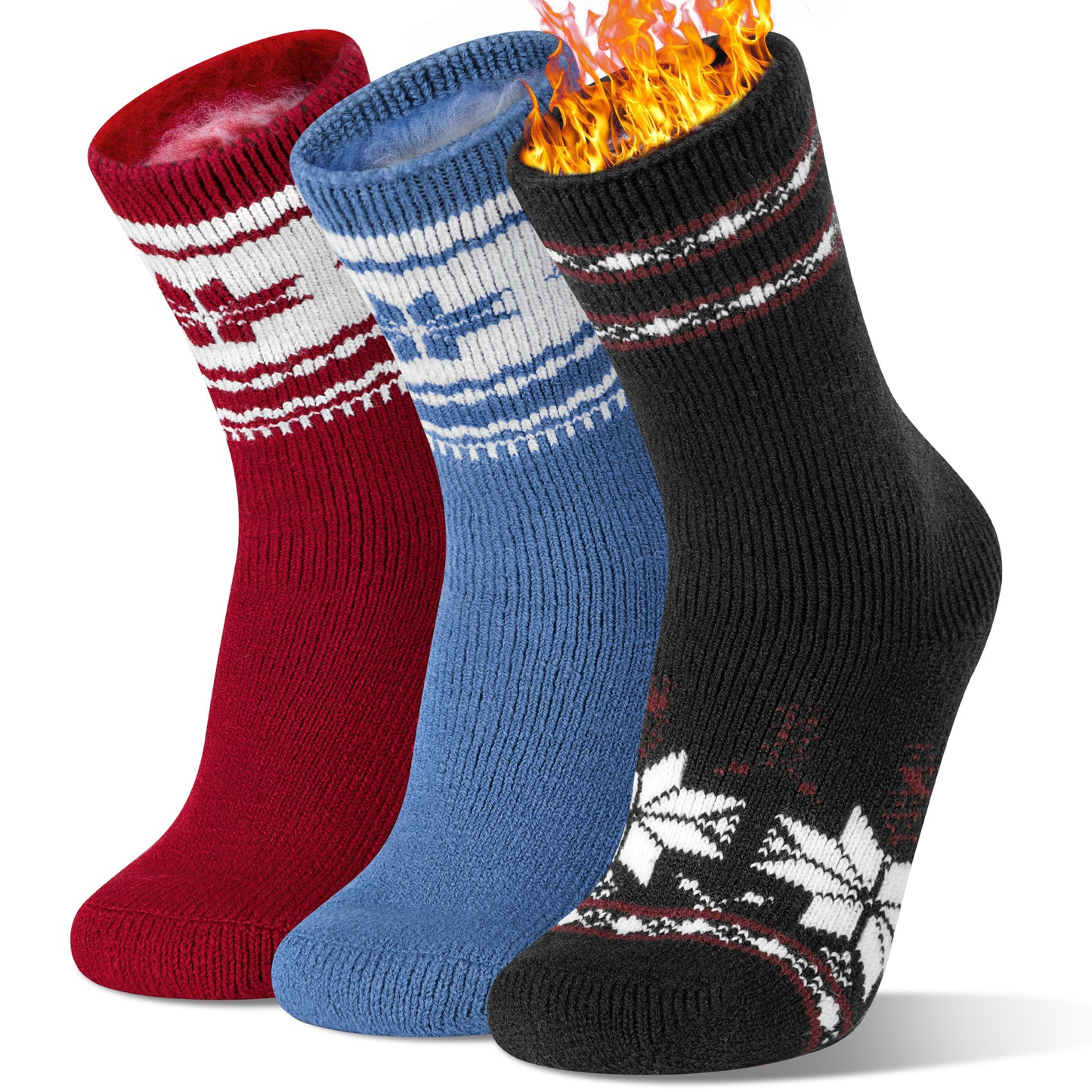 Loritta Thermal Socks for Men Winter Warm Heated Socks for Cold Weather