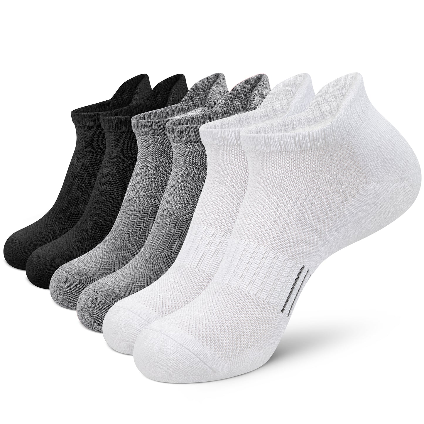 Loritta ankle socks 6 pairs of mens cushioned breathable socks with arch support