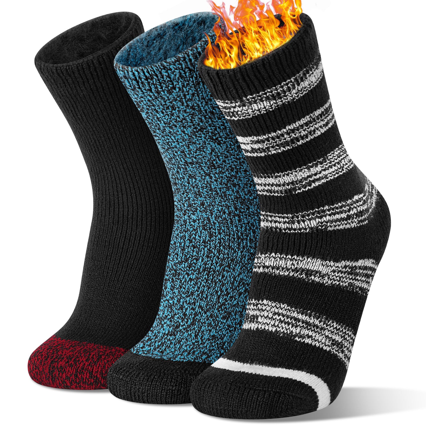 Loritta Thermal Socks for Men Winter Warm Heated Socks for Cold Weather