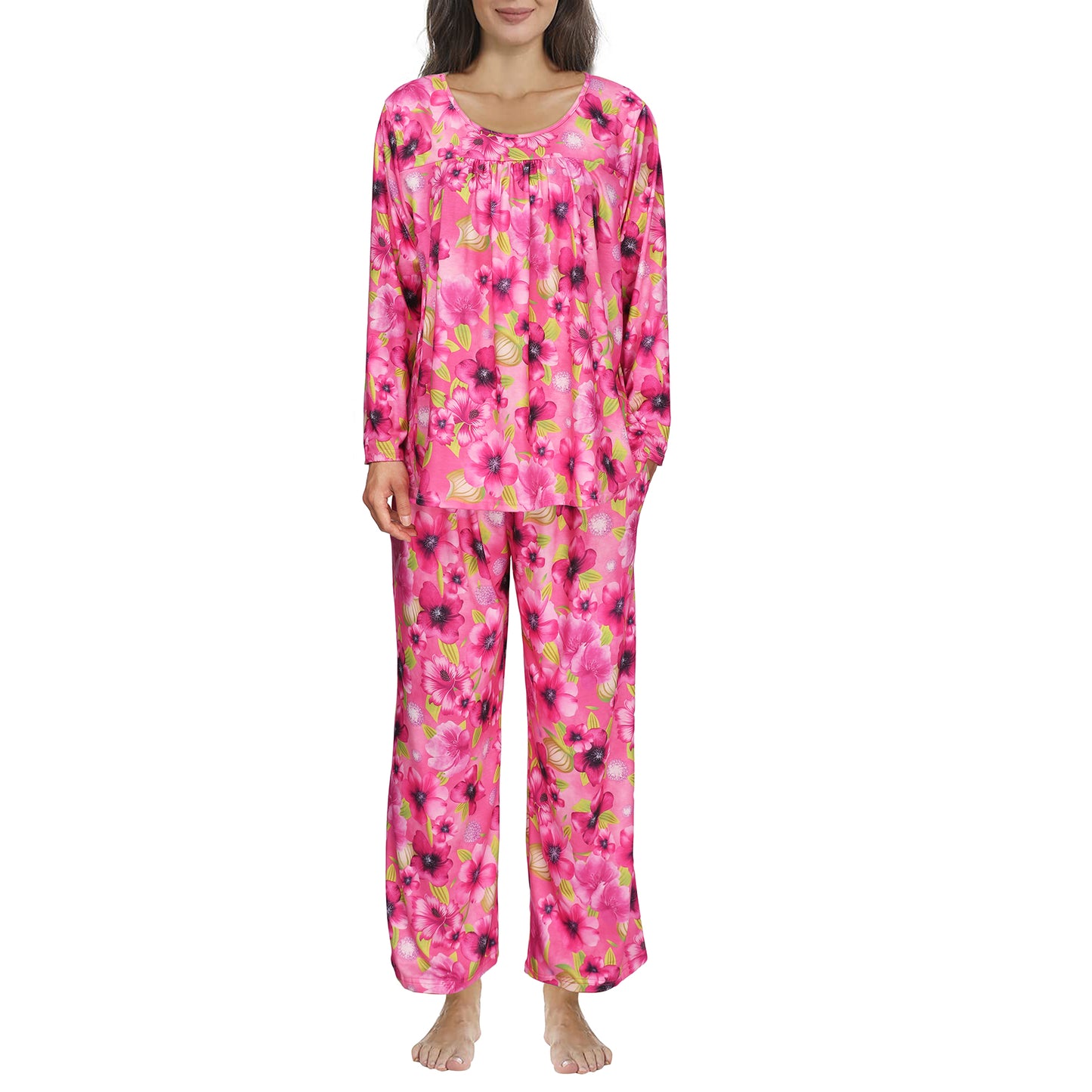 Loritta Womens Pajama Sets 2 Piece Loungewear Long Sleeve Shirts and Pants Pjs Sleepwear with Pockets