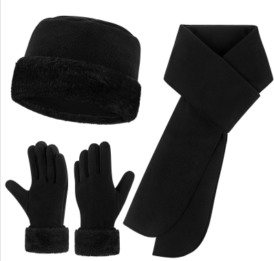 Loritta Women's Warm Fleece Winter Women's Hat and Glove Set Hats Gloves Scarves for Women