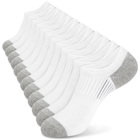 Loritta 12 Pairs No Show Socks Women Cushioned Low Cut Invisible Liner Socks