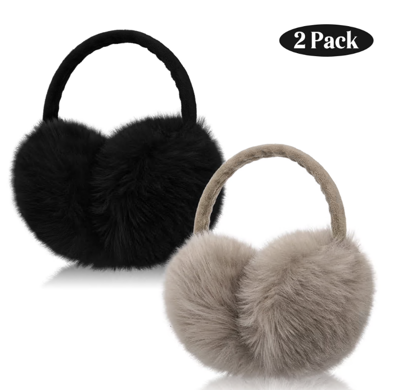 Loritta Earmuffs Ear Warmers For Women Winter Fur Foldable Ear Warmer