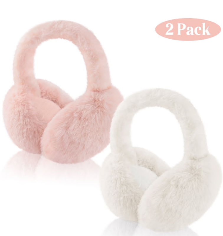 Loritta Earmuffs Ear Warmers For Women Winter Fur Foldable Ear Warmer