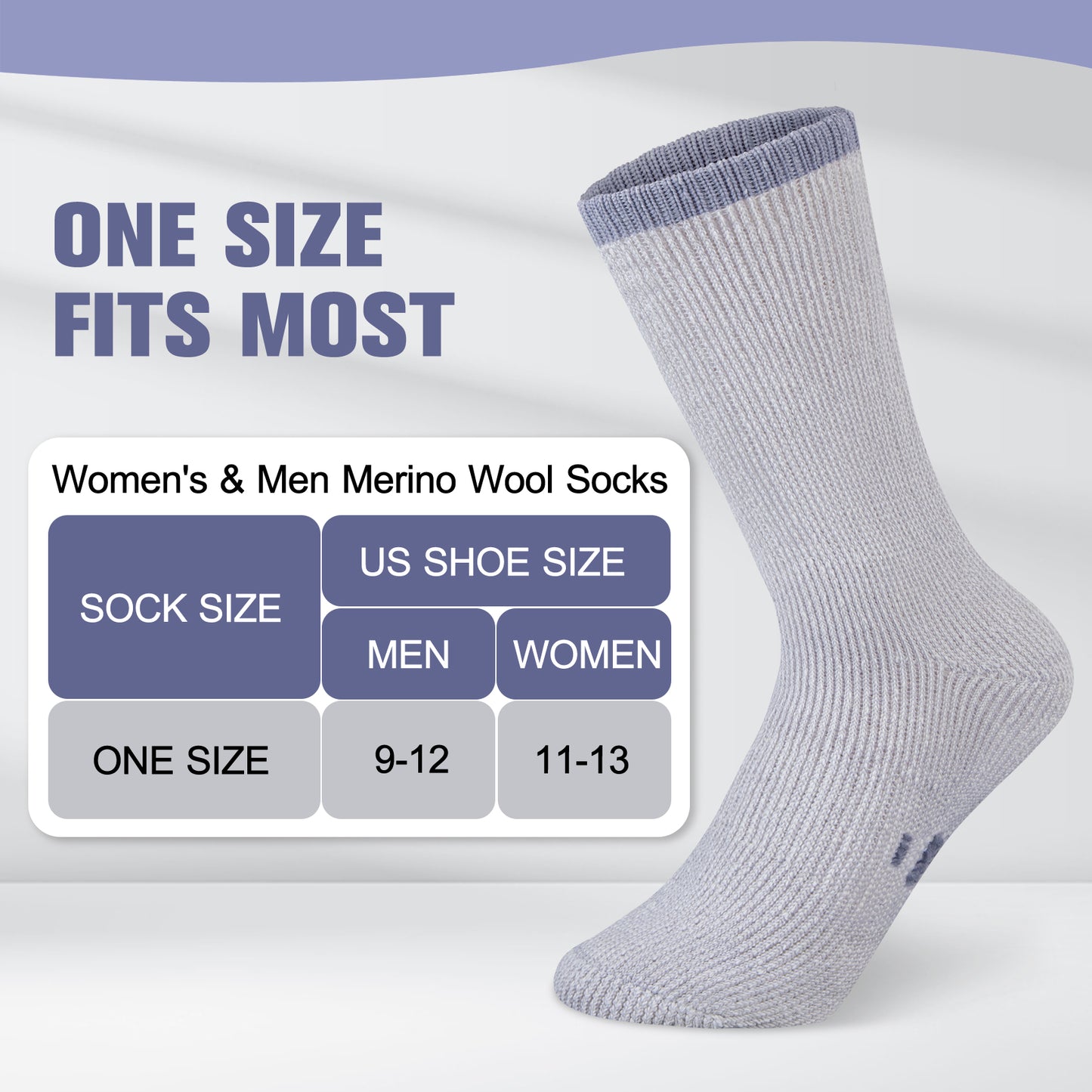 Loritta 80% Merino Wool Socks for Women Warm Mid-Calf Thermal 3 Pairs