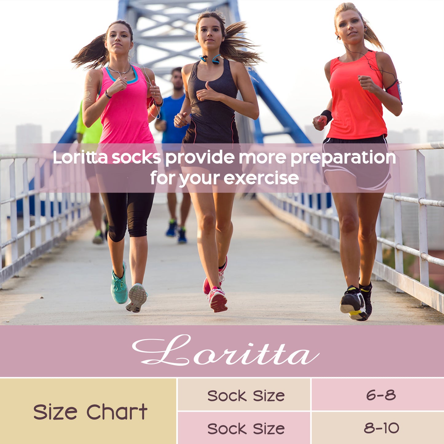 Loritta Womens No Show Socks Athletic Ankle Socks Cushioned Running Low Cut 10 Pairs, Size 6-8