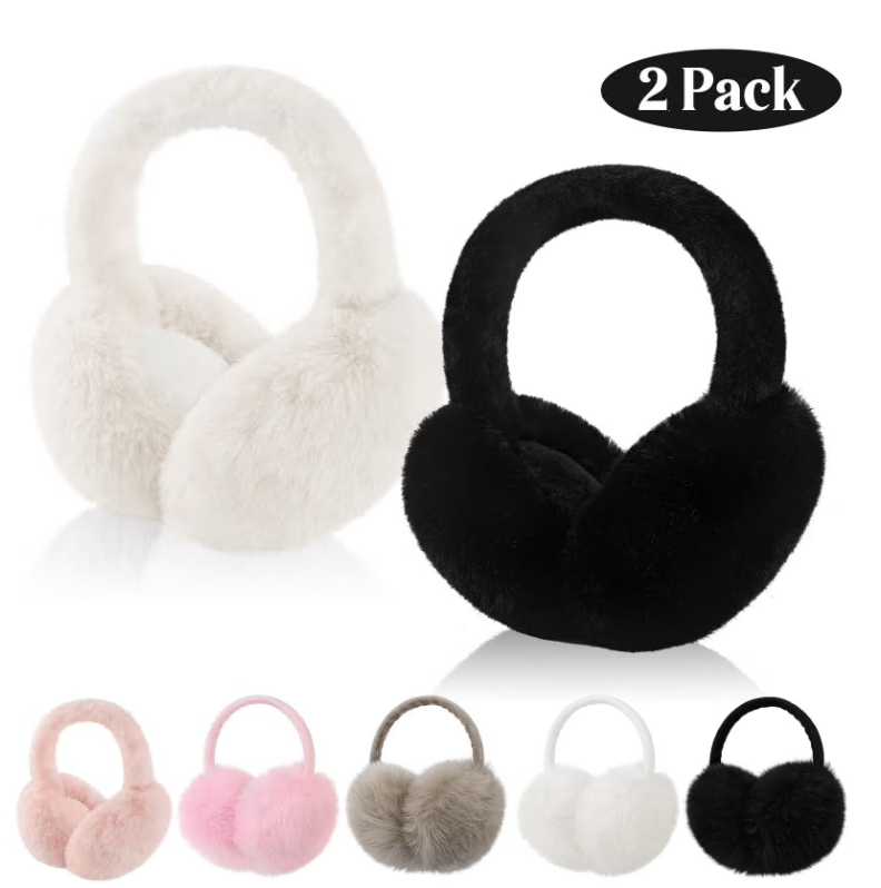 Loritta Earmuffs Ear Warmers For Women Winter Fur Foldable Ear Warmer
