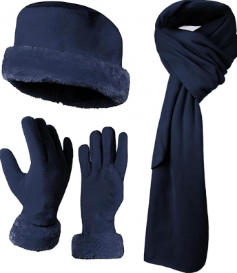 Loritta Women's Warm Fleece Winter Women's Hat and Glove Set Hats Gloves Scarves for Women