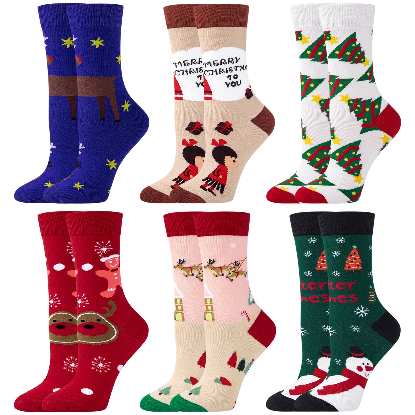 Loritta Womens Cute Socks Dog Cat Novelty Animal Socks Girl Cartoon Cotton Casual Crew Funny Socks Gifts