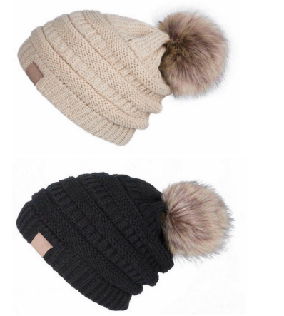 Loritta 2 Pack Womens Hats Thick Fleece Winter Beanie Hats for Women