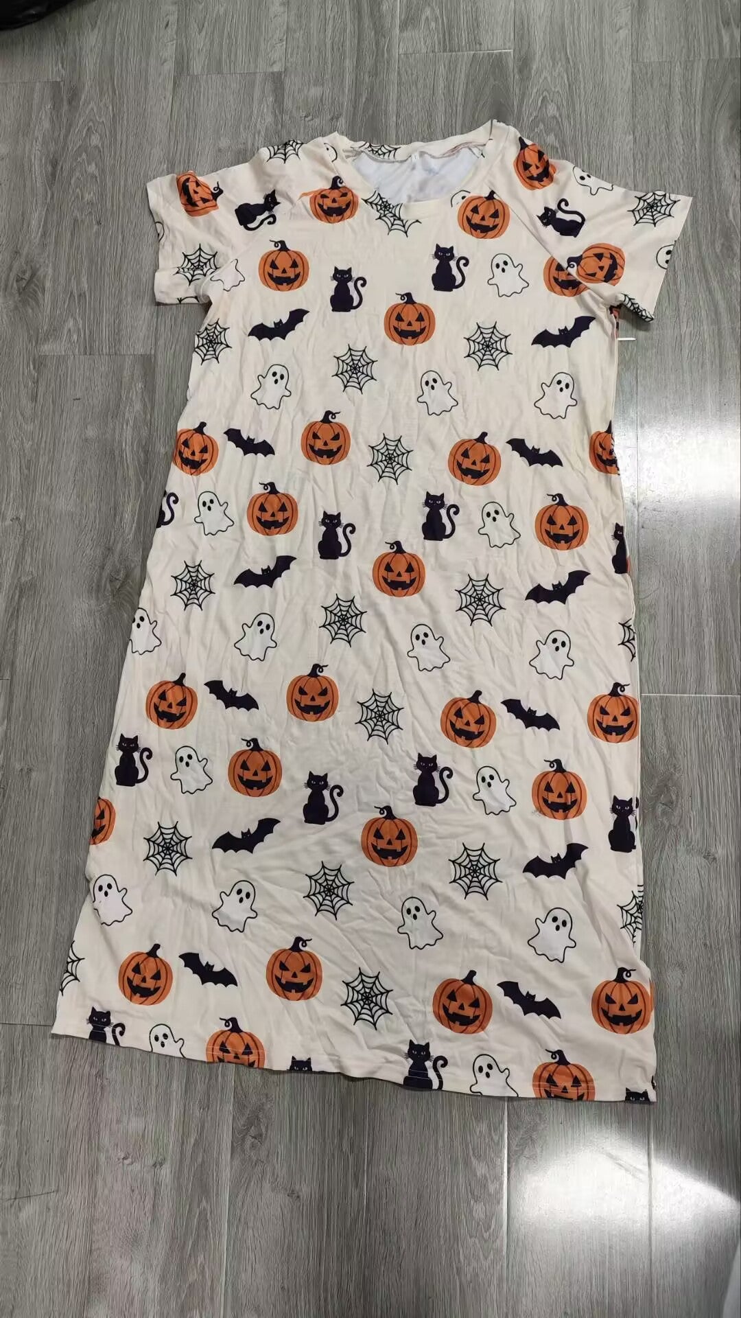 Loritta Women's Nightgown Soft Print Nightshirts for Women Short Sleeve Sleepwear