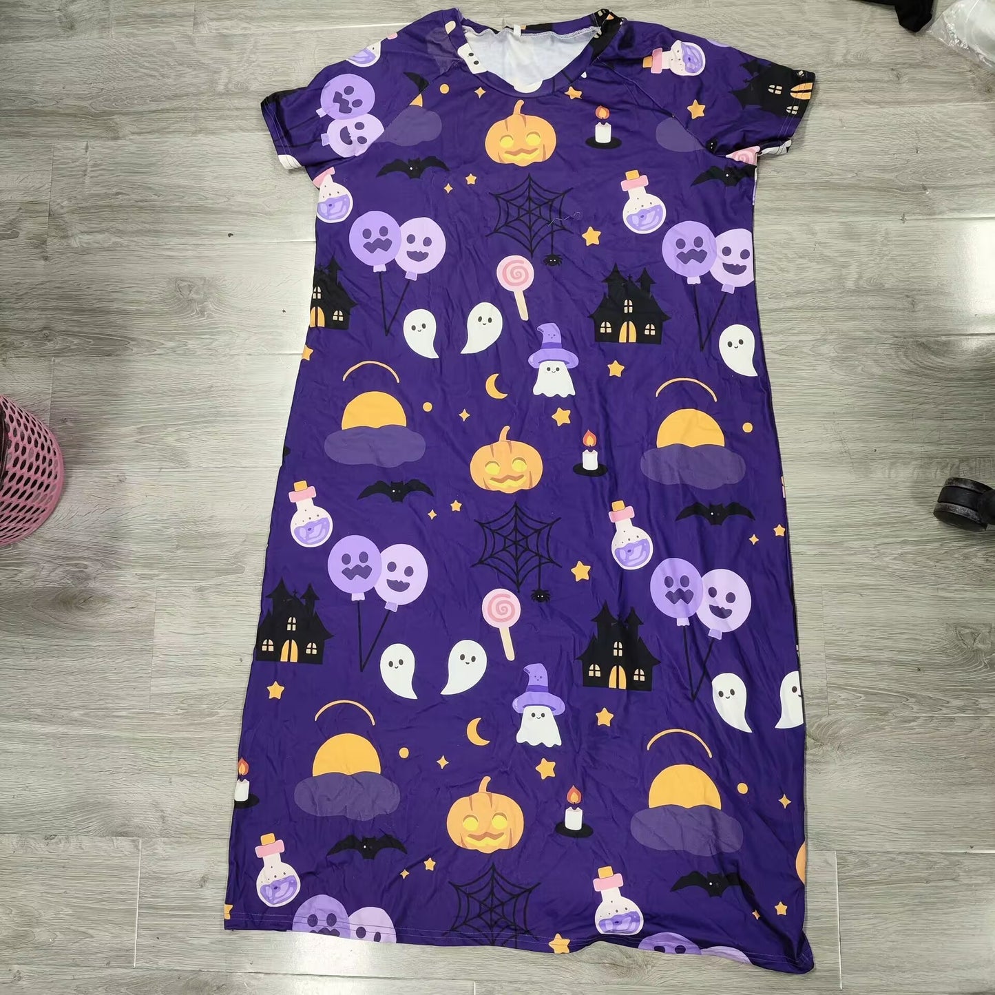 Loritta Women's Nightgown Soft Print Nightshirts for Women Short Sleeve Sleepwear