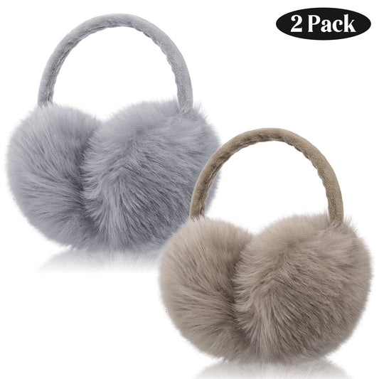 Loritta Earmuffs Ear Warmers For Women Winter Fur Foldable Ear Warmer