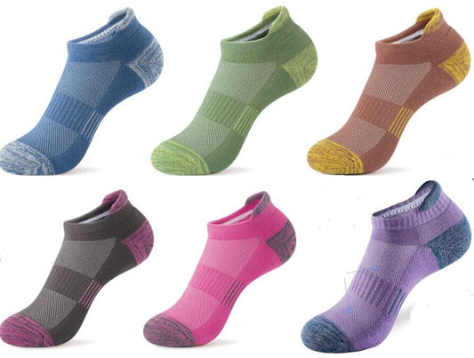 Loritta Ankle Socks Womens Athletic Running No Show Socks Cushioned 6-Pairs