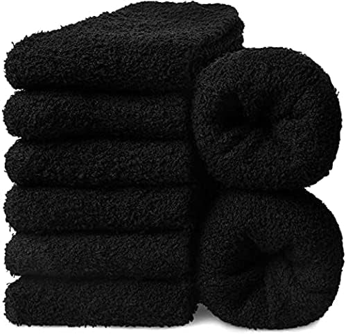 Loritta 6 Pairs Men Fuzyy Socks Warm Soft Fluffy Winter Slippers Socks