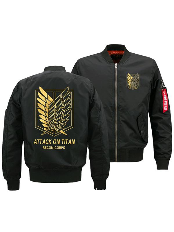 Attack on Titan Anime Flight Jacket Sportswear Winter Fleece Thicken Coat