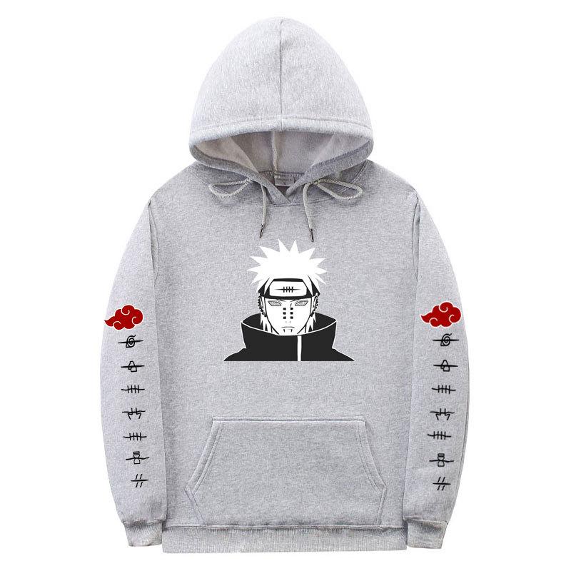 Naruto Pain Nagato Printed Hoodie and Pants Outfit Casual Pullovers with Pocket Streetwear