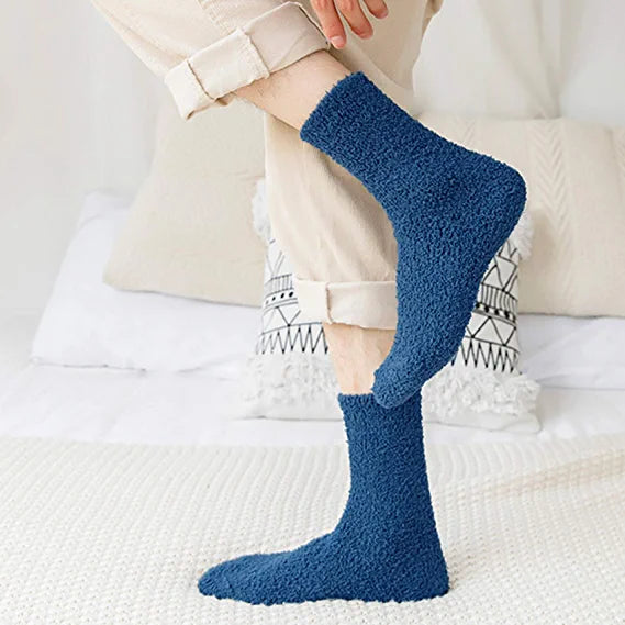 Loritta 6 Pairs Men Fuzyy Socks Warm Soft Fluffy Winter Slippers Socks