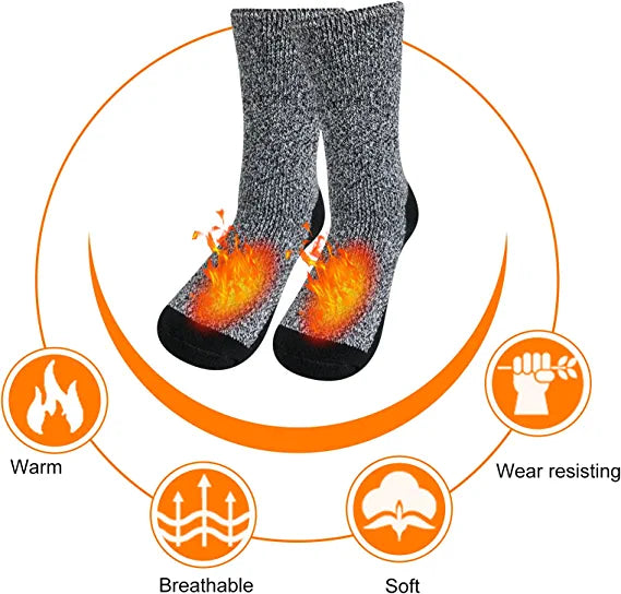 Loritta Thermal Socks for Men Thick Warm Cold Weather Heated Socks for Winter