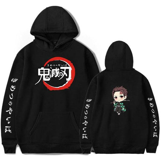 Anime Demon Slayer Tanjiro Kamado Printed Hoodie Streetwears Unisex Pullovers