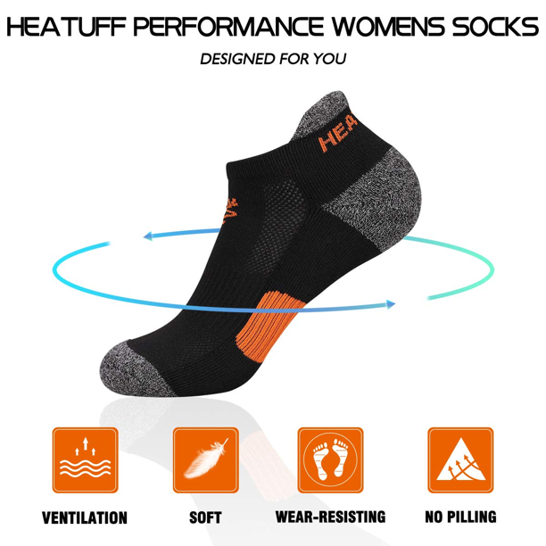 Women's Athletic Ankle Socks Women's Sock Female Cushioned Color Socks 6 Pairs