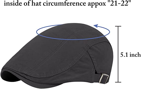 Loritta 2 Pack Newsboy Hats for Men Women Cotton Flat Gatsby Cap Adjustable Golf Driving Hunting Hat