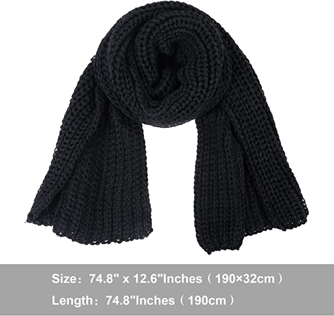 Loritta Women And Men Winter Thick Cable Knit Wrap Chunky Long Warm Scarf