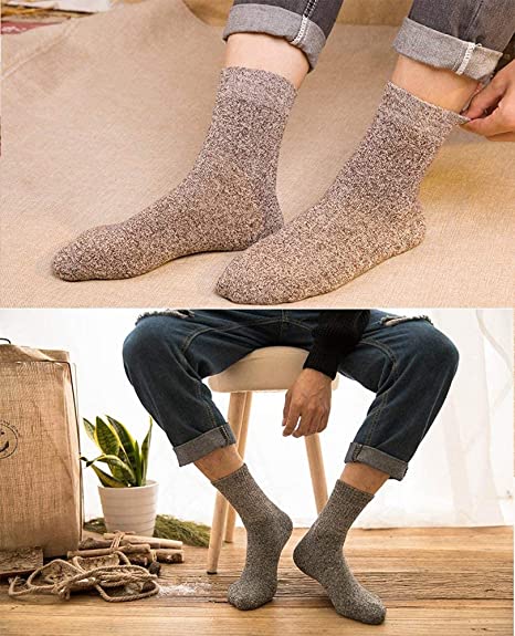 Womens Winter Socks Warm Thick Knit Wool Soft Vintage Casual Crew Socks