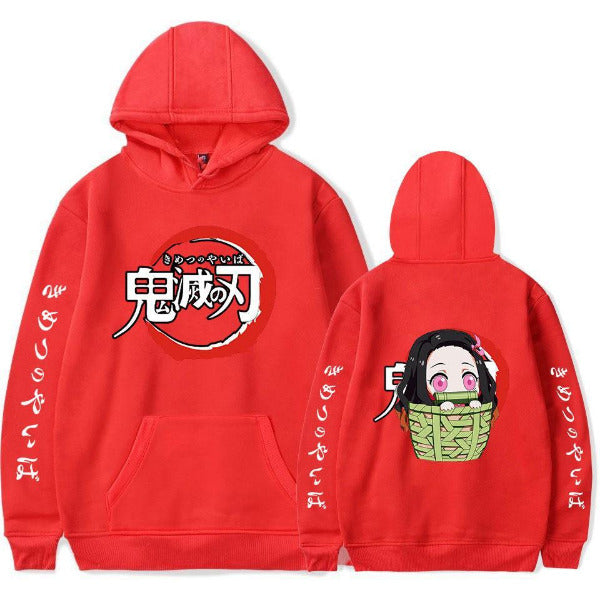 Demon Slayer Nezuko Red Printed Hoodies