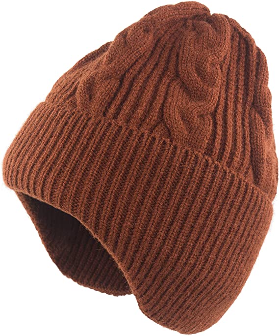 Women Winter Beanie Hat Warm Soft Stretch Slouchy Skully Knit Cap