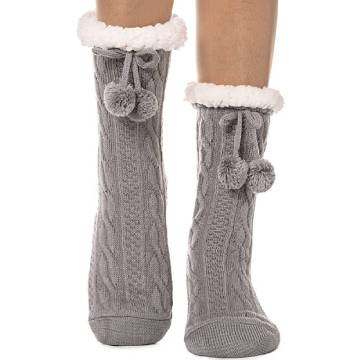 Loritta Slipper Fuzzy Socks for Women Fluffy Cozy Cabin Winter Warm Soft Fleece Comfy Thick Socks with Grips