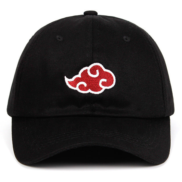 Anime Naruto Embroidery Akatsuki Logo Red cloud on the Cap