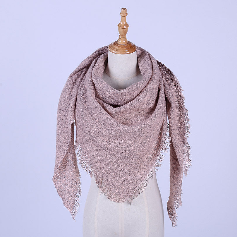 Monochrome circle yarn scarf high quality triangle scarf lady shawl - Loritta