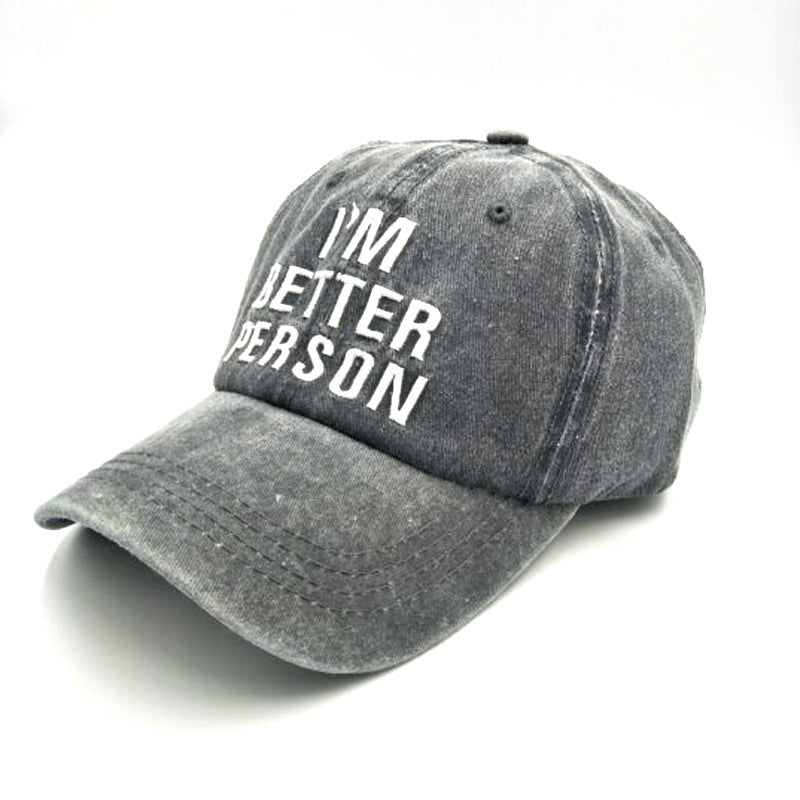 Simple Embroidery Letters Baseball Cap Pure Cotton - Loritta