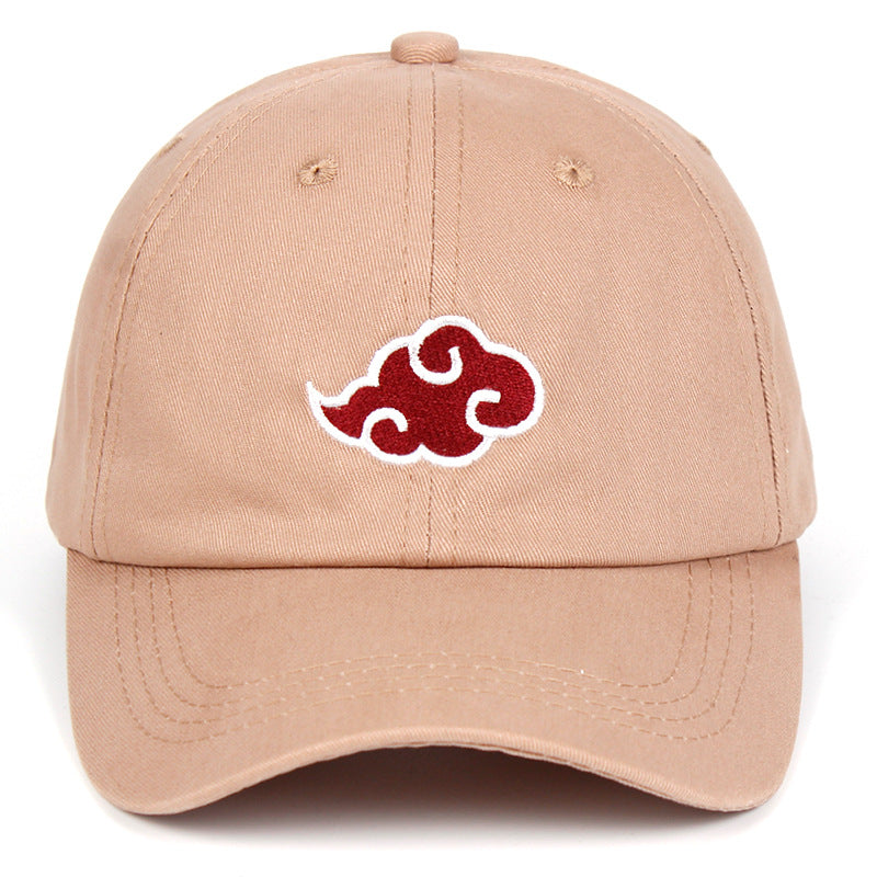 Anime Naruto Embroidery Akatsuki Logo Red cloud on the Cap