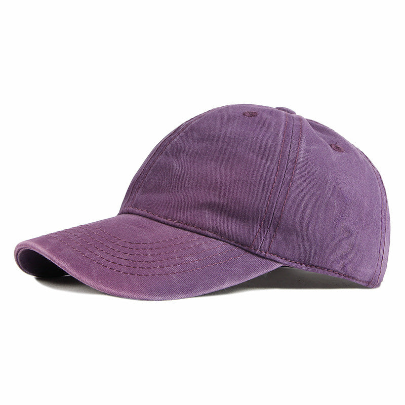 Fashion Washed Cotton Sun Hat Simple Light Board Baseball Cap - Loritta