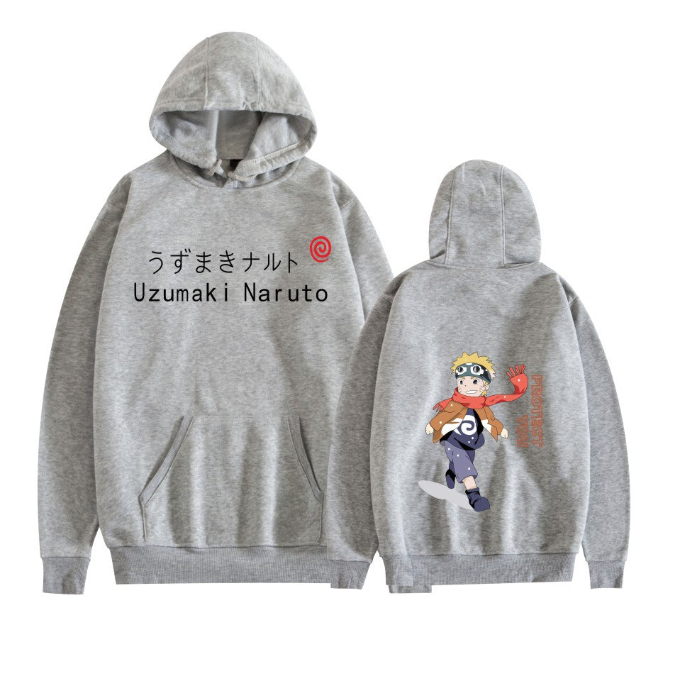 Anime Naruto Uzumaki Hinata Hyuga Printed Hoodies Pullovers Couple Sweatshirts Long Sleeved