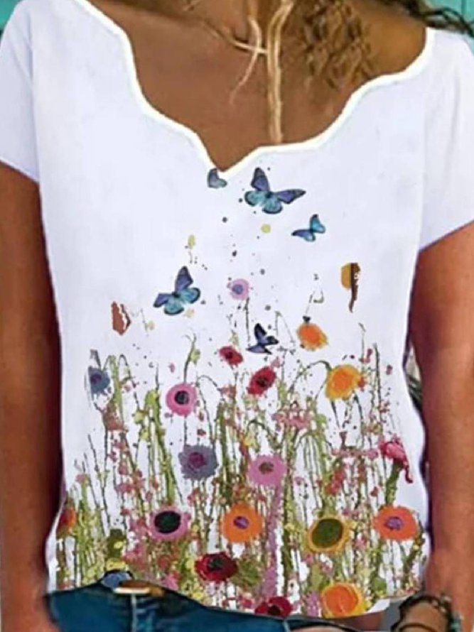 floral-floral-print-casual-short-sleeve-t-shirts-img-show
