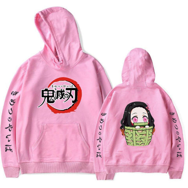 Demon Slayer Nezuko Pink Printed Hoodies