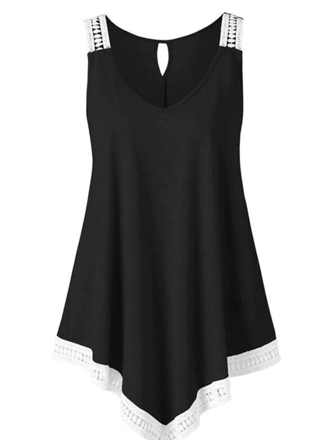 patchwork-lace-v-neck-sleeveless-casual-tank-img-show