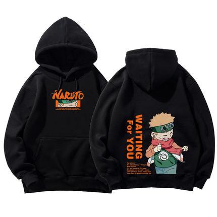 Naruto Uzumaki Hinata Hyuga Printed Hoodies Pullovers Sweatshirts Long Sleeved Couple Coats