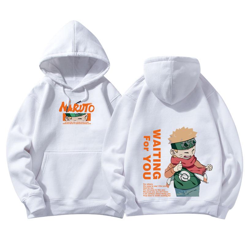 Naruto Uzumaki Hinata Hyuga Printed Hoodies Pullovers Sweatshirts Long Sleeved Couple Coats