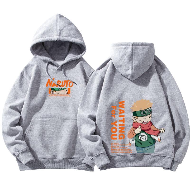 Naruto Uzumaki Hinata Hyuga Printed Hoodies Pullovers Sweatshirts Long Sleeved Couple Coats